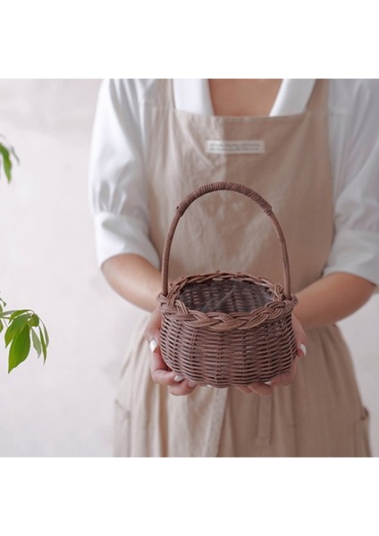 A1 Stili Hasır Rattan Çiçek Sepeti Söğüt Saplı El Dokuması Sepet Paskalya Yumurtaları Şeker Sepeti Düğün Çiçek Kız Sepetleri Ev Dekorasyonu (Yurt Dışından) indirimleri