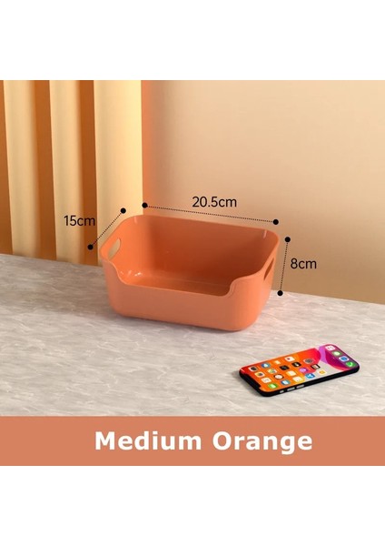Orta Turuncu Tarzı Çekmece Masaüstü Çeşitli Eşyalar Saklama Sepeti Kutusu Ev Yurdu Aperatifler Kozmetik Organizatör Mutfak Baharat Plastik Saklama Kabı (Yurt Dışından)