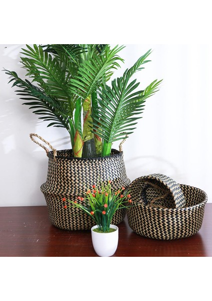 No.4 Tarzı 32X28CM Seagrass Depolama Sepeti Saksı Doğal Rattan Sepet Saksı Oyuncak Tutucu Çamaşır Sepeti Konteyner Ev Enkaz Depolama (Yurt Dışından) fiyatları