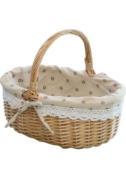 A1 Stili Sepet Saklama Kutusu Paskalya Kılavuzu Nefis Sanat Hediye Dekorasyon Hasır Saplı Büyük Kapasiteli Astar Sepetleri (Yurt Dışından)