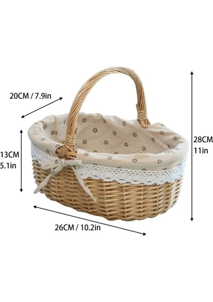 A1 Stili Sepet Saklama Kutusu Paskalya Kılavuzu Nefis Sanat Hediye Dekorasyon Hasır Saplı Büyük Kapasiteli Astar Sepetleri (Yurt Dışından) fırsatları