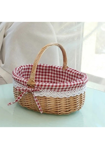 Beyaz Stil El Dokuma Çanta Hediye Sepeti Hasır Depolama Sepeti Keten Kamp Torajı Kullanımı Için Iç Sepet (Yurt Dışından) modelleri