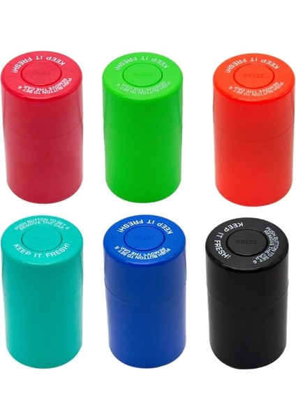 Yeşil Stil Yuvarlak Plastik Hava Geçirmez Stash Kavanoz Tütün Bitki Saklama Kutusu Kuru Kahve Için Mini Mühürlü Tank Konteyner (Yurt Dışından) fiyatları