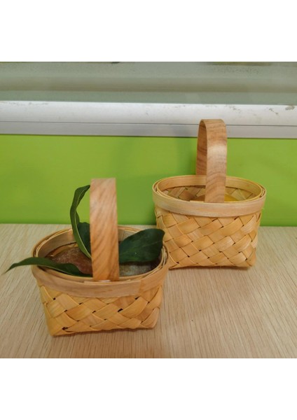 S Tarzı Ahşap Dokuma Sepet Çeşitli Eşyalar Organizatör Bitki Rattan Kutusu Hediyeler Şeker Konteyner Mutfak Sofra Breadbasket Dekoratif Çiçek (Yurt Dışından) indirimleri