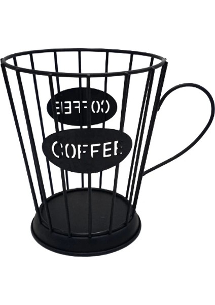 16.5X12CM Siyah Stil Kahve Kapsül Depolama Sepeti Iskandinav Demir Sanat Delikli Fincan Yaratıcı Meyve Kahve Pod Organizatör Tutucu Ev Cafe Otel Için (Yurt Dışından)