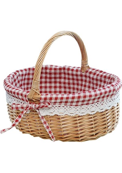 35X26X34CM Stili El Dokuma Çanta Hediye Sepeti Hasır Depolama Sepeti Keten Kamp Torajı Kullanımı Için Iç Sepet (Yurt Dışından) fiyatları