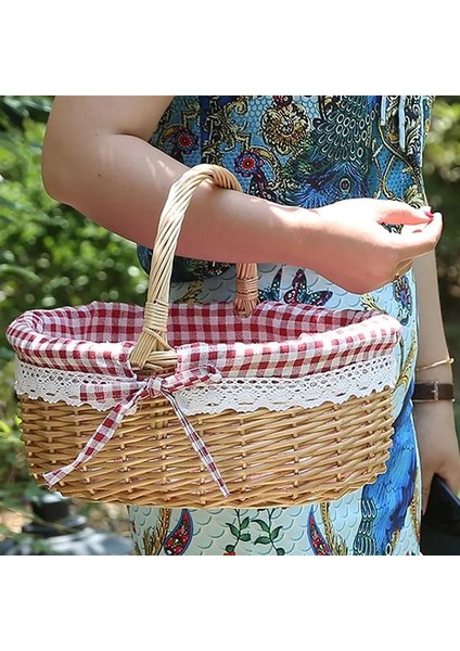 Çoklu Stil El Dokuma Çanta Hediye Sepeti Hasır Depolama Sepeti Keten Kamp Torajı Kullanımı Için Iç Sepet (Yurt Dışından) indirimleri