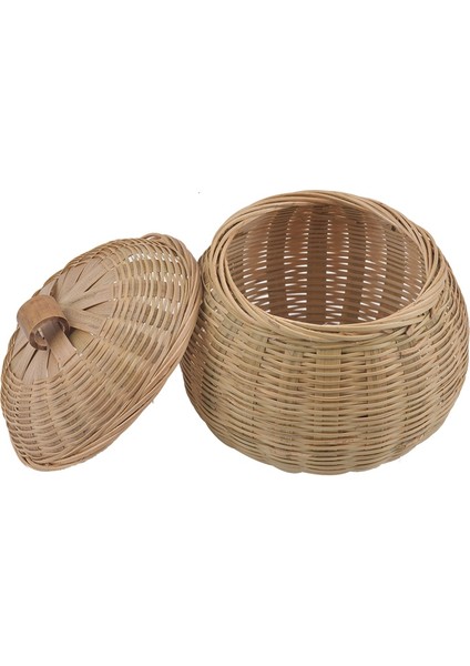 D Stili Yuvarlak Kapaklı Rattan Kutular El Dokuması Çok Amaçlı Hasır Tepsi Yemek Ekmek Masası Saklama Sepeti. (Yurt Dışından) modelleri
