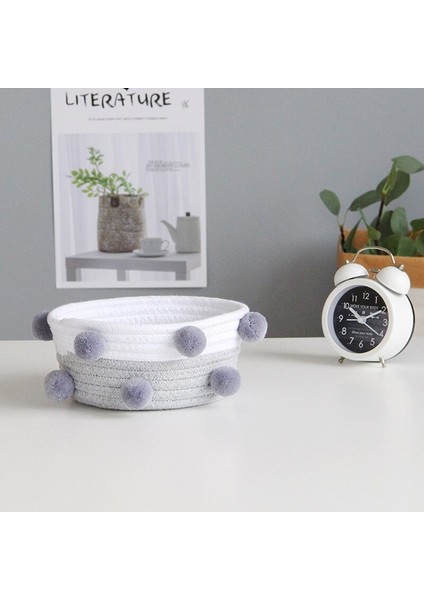 Gribeyaz 18X16X9CM Stili Iskandinav Dekoratif Çeşitli Eşyalar Saklama Kutusu Pamuk Halat Dokuma Saklama Sepetleri Masaüstü Kozmetik Kapları Hediyeler Odası Organizatör (Yurt Dışından)