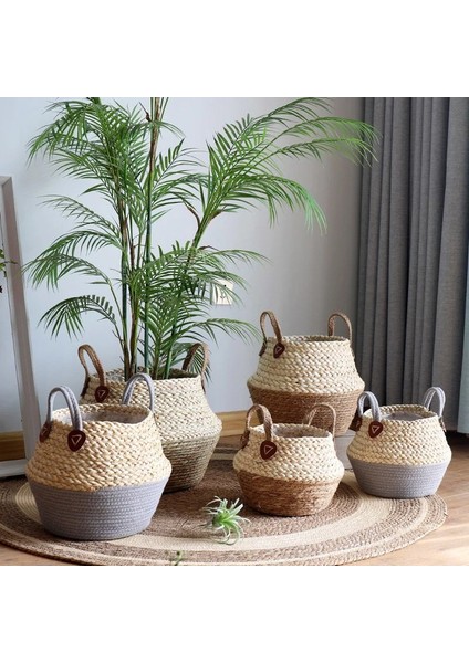 Mini Boy 12CM Tarzı Bitki Hasır Sepet Bambu Deniz Çayı Saklama Sepetleri Iskandinav Tarzı Bahçe Saksı Çamaşır Sepeti Konteyner Oyuncak Sahipleri (Yurt Dışından) indirimleri