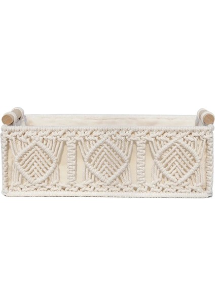 C Stili Küçük Dokuma Pamuk Halat Depolama Sepeti Çok Fonksiyonlu Doku Kutusu Mutfak Oturma Odası Banyo Için Vintage Dekorasyon (Yurt Dışından)