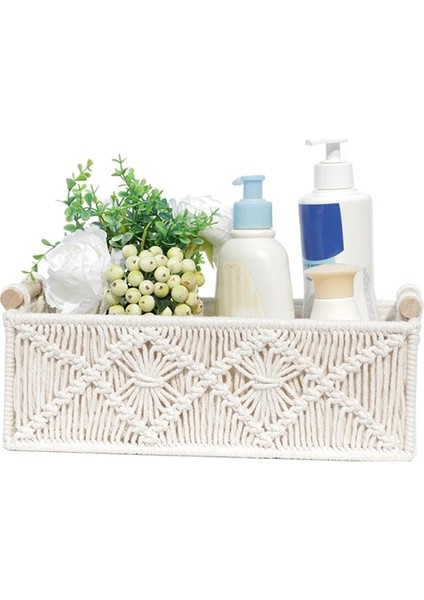 C Stili Küçük Dokuma Pamuk Halat Depolama Sepeti Çok Fonksiyonlu Doku Kutusu Mutfak Oturma Odası Banyo Için Vintage Dekorasyon (Yurt Dışından) modelleri