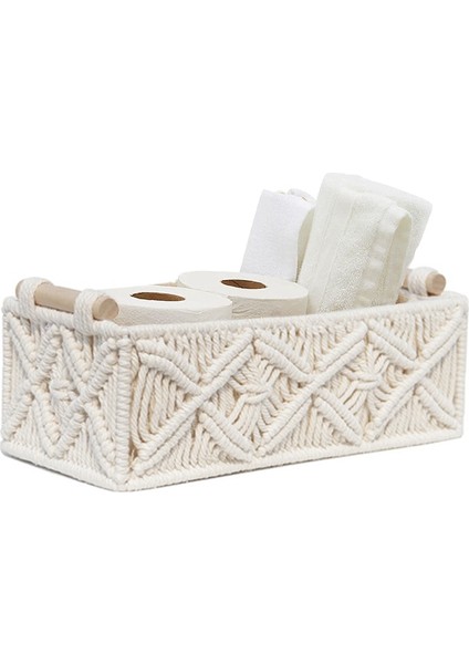 C Stili Küçük Dokuma Pamuk Halat Depolama Sepeti Çok Fonksiyonlu Doku Kutusu Mutfak Oturma Odası Banyo Için Vintage Dekorasyon (Yurt Dışından) fırsatları