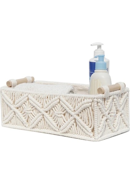 C Stili Küçük Dokuma Pamuk Halat Depolama Sepeti Çok Fonksiyonlu Doku Kutusu Mutfak Oturma Odası Banyo Için Vintage Dekorasyon (Yurt Dışından) indirimleri