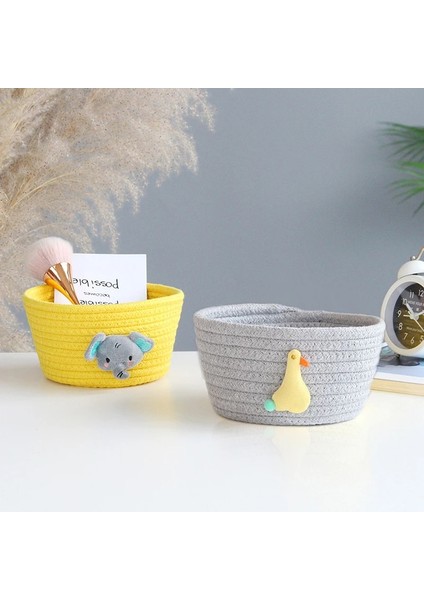 No.2 Tarzı Artoon Hayvanlar El Dokuma Depolama Sepeti Çocuk Oyuncakları Masaüstü Organizatör Çeşitli Eşyalar Saklama Kutusu Çamaşır Sepetleri 16*9 cm (Yurt Dışından) modelleri
