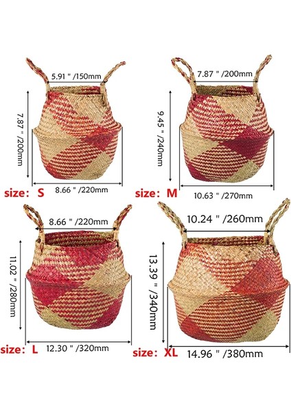 Pembe Tarzı S-22CMX20CM Whısm Seagrass Çamaşır Depolama Sepeti Katlanır El Yapımı Saman Saksı Ekici Sepet Hasır Oyuncak Depolama Tutucu Organizatör (Yurt Dışından) indirimleri