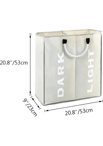 Açık GRI53X23X53CM Stili Yeni 3 Boyutlu Katlanabilir Çamaşır Sepeti Büyük Kirli Çamaşır Sepeti Sepet Sıralayıcısı Oxford Bezi Alüminyum Saplı Kirli Giysiler Çantası (Yurt Dışından)