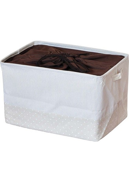 D Stili U 46X32X28CM Pamuk ve Keten Nokta Şerit Çiçek Çamaşır Depolama Sepeti Kapaklı Büyük Kapasiteli Kirli Giysiler Çocuk Oyuncakları Organizatör (Yurt Dışından) indirimleri