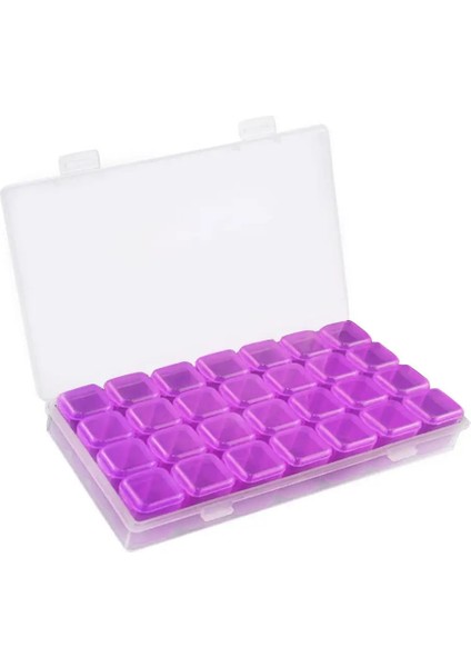 Mor 17.3X10.4CM Stili 28 Izgara Kafesler Sökülebilir Elmas Boyama Kutuları Dıy Boncuk Kılıfları Taklidi Depolama Organizatör Elmas Nakış Aksesuarları (Yurt Dışından)