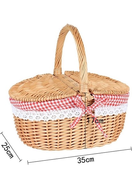 Gösterildiği Gibi S, Partiler, Düğün ve Barbekü Için Kapaklı ve Saplı ve Gömlekli Country Tarzı Hasır Sepet Sepet (Yurt Dışından) fiyatları
