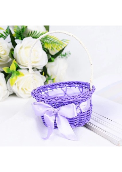 Pembe Tarzı 1 Adet El Yapımı Güzel Hasır Sepet Hasır Çiçek Sepeti Alışveriş Depolama Sepet Sepet Sepet (Yurt Dışından) modelleri