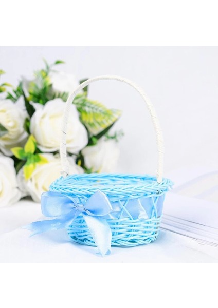 Pembe Tarzı 1 Adet El Yapımı Güzel Hasır Sepet Hasır Çiçek Sepeti Alışveriş Depolama Sepet Sepet Sepet (Yurt Dışından) fırsatları