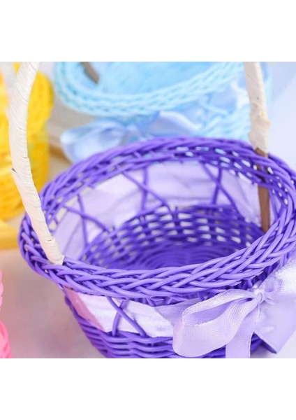 Pembe Tarzı 1 Adet El Yapımı Güzel Hasır Sepet Hasır Çiçek Sepeti Alışveriş Depolama Sepet Sepet Sepet (Yurt Dışından) indirimleri