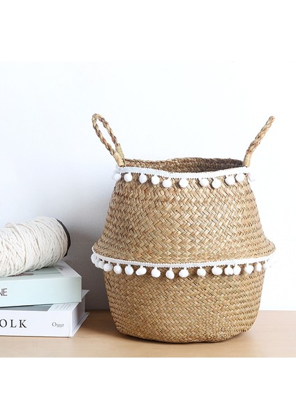 Bir Stil 27CMX24CM Iskandinav Basit Organizatör Sepeti Depolama Hasır Dokuma Enkaz Depolama Sepeti Dantel Sepeti Ev Dekorasyon Aksesuarları (Yurt Dışından) modelleri