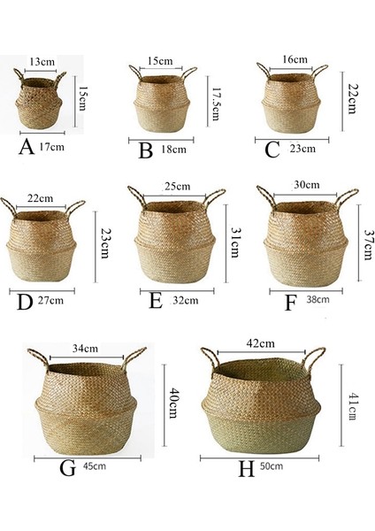 19704C Tarzı Luanqı Seagrass Depolama Sepeti Hasır Sepet Çalışma Rattan Asılı Dikim Saksı Çamaşır Cesta Mimbre Sepet Sepet (Yurt Dışından) fırsatları
