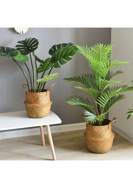 38CM Tarzı Hasır Depolama Sepeti Çiçek Sepetleri Çamaşır Depolama Dekoratif Sepet Rattan Saksı Bahçe Yetiştiricilerinin Ev Organizatör (Yurt Dışından)