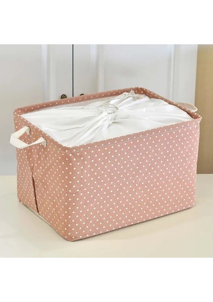 C Stili U 46X32X28CM Pamuk ve Keten Nokta Şerit Çiçek Çamaşır Depolama Sepeti Kapaklı Büyük Kapasiteli Kirli Giysiler Çocuk Oyuncakları Organizatör (Yurt Dışından) fiyatları
