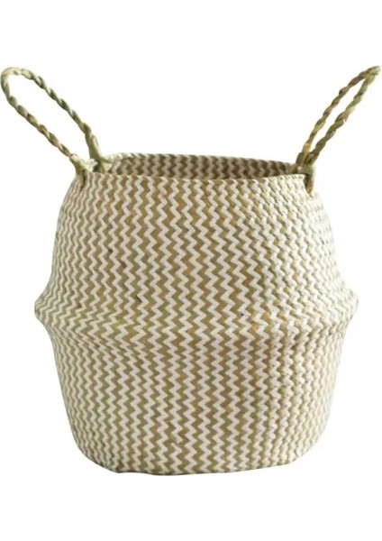 D Stili L Beden El Yapımı Depolama Sepeti Seagrass Hasır Saksı Bitki Sepeti Ev Bahçe Dekorasyon Katlanabilir Çamaşır Organizatör (Yurt Dışından)