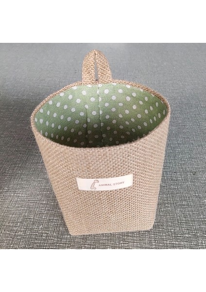 No.13 Tarzı Pamuk Keten Çanta Masaüstü Depolama Sepeti Asılı Cep Küçük Çuval Çeşitli Eşyalar Jüt Saklama Kutusu Saplı Kozmetik Saklama Çantası (Yurt Dışından)