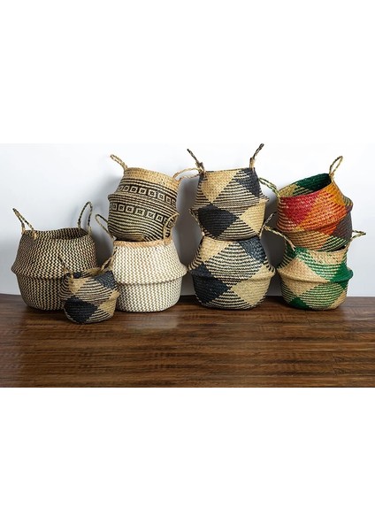 Model 3 Tarzı 22X20 cm Whısm El Yapımı Deniz Çayı Depolama Sepeti Saksı Rattan Konteyner Oyuncaklar Organizatör Tutucu Çamaşır Sepeti Ev Dekor (Yurt Dışından)