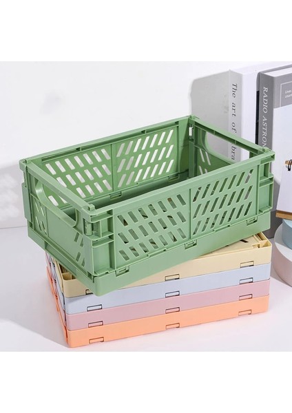 Pembe Tarzı 15X5.7X9.8 cm 5 Renk Organize Saklama Sepetleri Durumda Katlanır Öğrenci Masaüstü Sepet Bant Kırtasiye Plastik Katlanabilir Konteyner Saklama Kutusu (Yurt Dışından) modelleri
