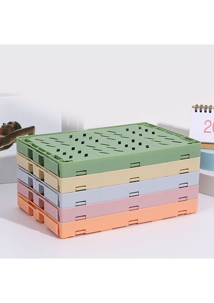 Pembe Tarzı 15X5.7X9.8 cm 5 Renk Organize Saklama Sepetleri Durumda Katlanır Öğrenci Masaüstü Sepet Bant Kırtasiye Plastik Katlanabilir Konteyner Saklama Kutusu (Yurt Dışından) fırsatları