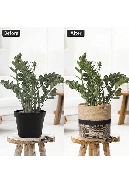 20CM Stil2 Stili Pamuklu Ip Dokuma Çiçek Sepeti Saksı Sepeti Çiçek Sepeti Yuvarlak Saklama Sepeti Ev Dekorasyon Çamaşır Sepeti Saklama Kutusu (Yurt Dışından) fırsatları