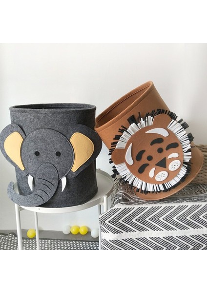 Aslan Tarzı 30X30CM Aslan Kaplan Çamaşır Sepeti Depolama Varil Sepet Ayakta Oyuncaklar Giyim Saklama Kovası Giysi Organizatör Tutucu Kılıfı Ev (Yurt Dışından) modelleri