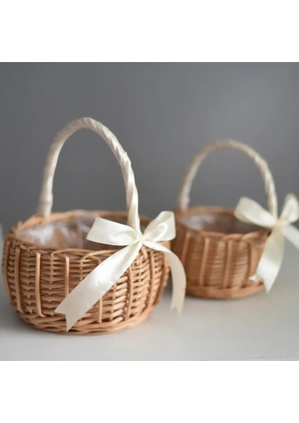 Pembe L Tarzı 1 Adet El Yapımı Dokuma Çiçek Sepeti El Hasır Dekoratif Torage Sepetleri Ev Sofra Organizatör Malzemeleri Için (Yurt Dışından) fırsatları