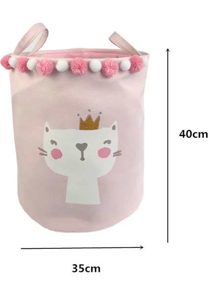 21701 Kedi Stili Çocuklar Için Kirli Giysiler Için Katlanabilir Çamaşır Sepeti Bebek Oyuncakları Tuval Wasmand Büyük Depolama Sepet Çocuklar Bebek Ev Organizatör (Yurt Dışından)