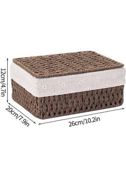 Ordu Yeşili Tarzı El Yapımı Saklama Kutusu Çamaşır Sepet Hasır Sepetler Masaüstü Çeşitli Eşyalar Kozmetik Organizatör Giysi Kitap Aperatif Oyuncaklar Saklama Kutusu (Yurt Dışından)