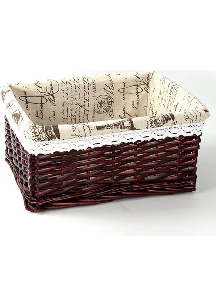 B Tarzı 40X30X16CM 4 Boyutlu El Yapımı Rattan Saklama Sepetleri Ev Eşyaları Aperatifler Meyve Enkazı Çamaşır Fg Söğüt Depolama Sepeti (Yurt Dışından)
