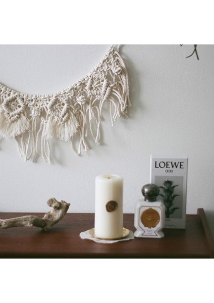 Kum Tarzı 27CMX24CM Makrome Püskül Hasır Sepet El Yapımı Boho Dekor Bahçe Saksıları Çalışma Odası Depolama Rattan Sepet Ev Organizatör Çamaşır (Yurt Dışından)