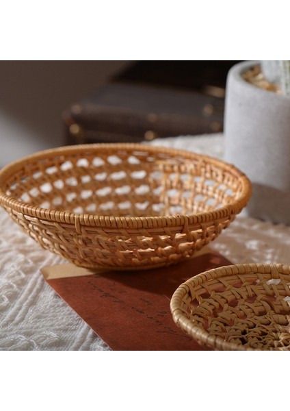 27X18CM Tarzı Meyve Sebze Depolama Sepeti El Dokuma Sepet Sepet El Yapımı Ekmek Örtüsü Hasır Sepet Mutfak Depolama (Yurt Dışından) fiyatları