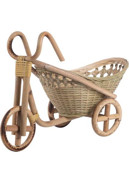 24X18CM Tarzı Mini Bambu El Yapımı Dokuma Hasır Hasır Sepet Rattan Meyve Gıda Ekmek Organizatör Bisiklet Sanat El Sanatları Mutfak Masası Dekorasyon (Yurt Dışından) fiyatları