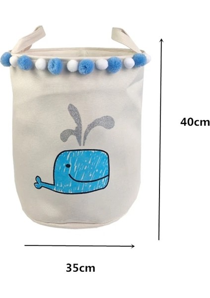 21702 Balina Tarzı Çocuklar Için Kirli Giysiler Için Katlanabilir Çamaşır Sepeti Bebek Oyuncakları Tuval Wasmand Büyük Depolama Sepet Çocuklar Bebek Ev Organizatör (Yurt Dışından)