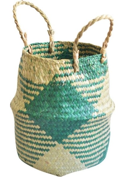 F Stili L Beden El Yapımı Depolama Sepeti Seagrass Hasır Saksı Bitki Sepeti Ev Bahçe Dekorasyon Katlanabilir Çamaşır Organizatör (Yurt Dışından)