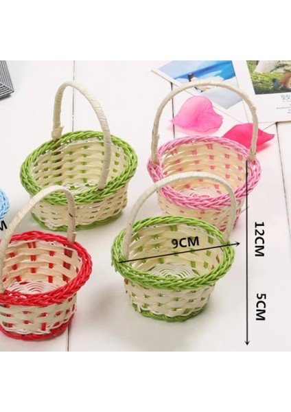 A2 Stili 1 Adet Mini El Dokuması Saklama Sepetleri Plastik Dokuma Saklama Sepetleri Kumaş Çiçek Sepeti Meyve Rattan Kozmetik Çay Poşetleri (Yurt Dışından) modelleri