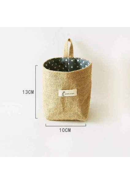 Mavi Nokta Stili Asılı Dokuma Rattan Sepetler Duvara Monte Hasır Sepet Çim Hasır Sepet Yetiştiricilerinin Bahçe Dekorasyon Depolama Rafı (Yurt Dışından)