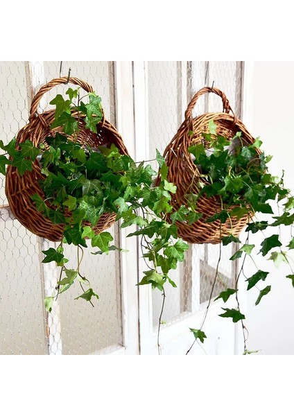 B Tarzı M Beden El Yapımı Rattan Vazo Çevre Dostu Duvar Asılı Vazo Konteyner Depolama Sepeti Hasır Sepet Yuva Saksı Ev Dekorasyonu (Yurt Dışından) fiyatları